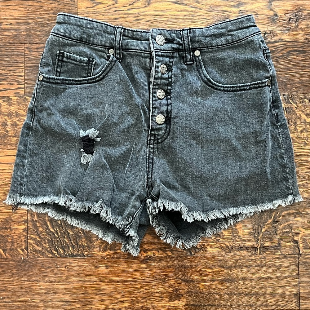 3/$20 Wonderly Gray Jean Shorts Distressed Frayed Hem